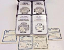USSR 1988 Proof Set 4 Coins Platinum Palladium Silver NGC PF69 Box COA Russia