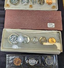 US Lot Silver Proof Sets 1954 (2) 1956 1957 1963 Mint Set ecoinsales