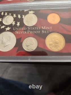 US MINT 2004 SILVER PROOF SET With COA MINT UNC. 10 COINS
