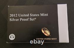US Mint 2012 14 Coin Silver Proof Coin Set 1.33 Oz Total Silver! Great Condition