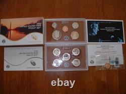 US Mint 2017-2020 Proof Sets withSaca Dollars & 5 Historic Qtrs Plus 2 Bonus Coins