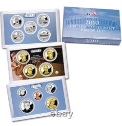 US Mint Clad Proof Set 14 Coins 2010 S Uncirculated OGP with COA Lot Of 3