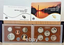 US Mint Clad Proof Sets Mixed Years Lot 2013, 2014, 2015, 2016, 2017 OGP withCOAs