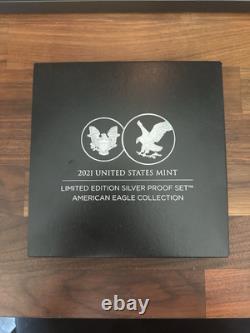 US Mint Limited Edition 2021 Silver Proof Set, American Eagle Collection, 21RCN