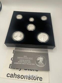US Mint Limited Edition 2021 Silver Proof Set American Eagle Collection 21RCN