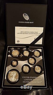 US Mint Limited Edition Silver Proof Sets (2012, 2013, 2014, 2016)
