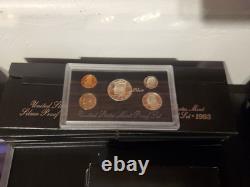 US Mint Proof Coin Sets Lot + Silver Proof Sets (36 Total Sets)