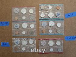 US Mint Sets 90% Silver Original Packaging 1962P, 1963P, 1963 P/D, and 1964 P/D
