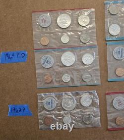 US Mint Sets 90% Silver Original Packaging 1962P, 1963P, 1963 P/D, and 1964 P/D