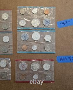 US Mint Sets 90% Silver Original Packaging 1962P, 1963P, 1963 P/D, and 1964 P/D