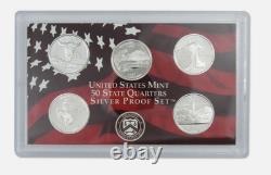 US Mint Silver Coin Proof Set 2007 S With Box and COA OGP Estate Lot