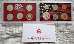 US Mint Silver Proof Sets 2000 2003 2004 COA Lot Of 3