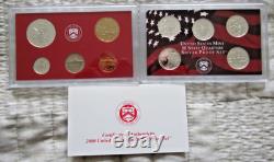 US Mint Silver Proof Sets 2000 2003 2004 COA Lot Of 3
