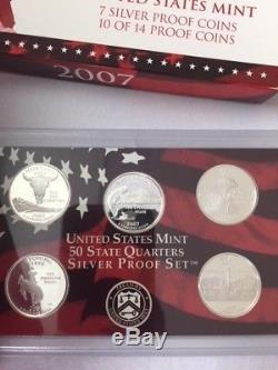US SILVER PROOF SET 1999-2008 ORIGINAL PACKAGING and CERTIFICATE SEALED