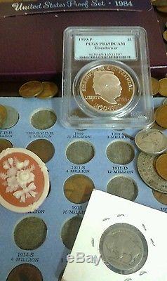 US Silver Dollars Coin Collection Lot Buffalo Proof & mint sets Jewelry PCGS NR