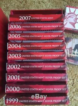 US Silver Mint Proof Sets 1999-2008