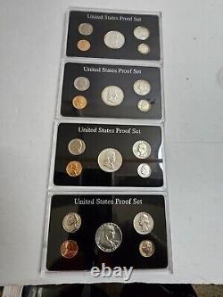 US Silver Proof Sets 1953 1954 1955 1956 Cool Toning Uncirculated Free Shipping