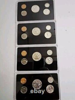 US Silver Proof Sets 1953 1954 1955 1956 Cool Toning Uncirculated Free Shipping