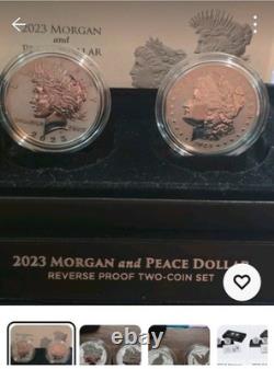 US mint 2023 Morgan & Peace dollar silver Proof Set- Very Nice Uncirculated