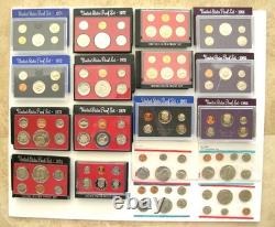 U. S. Coins 16 Us Mint Proof & Uncirculated Sets As Shown Original Packaging