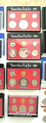U. S. Coins 16 Us Mint Proof & Uncirculated Sets As Shown Original Packaging