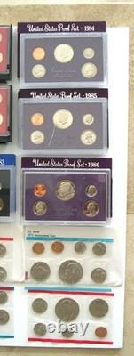 U. S. Coins 16 Us Mint Proof & Uncirculated Sets As Shown Original Packaging