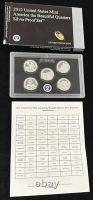 U. S. Mint 1997 Silver PROOF Set & 2009, 2011, 2012 Silver Quarter Sets Lot of 4