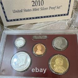 U. S. Mint 2010 Silver Proof Set Proof Strike with Original Box & COA