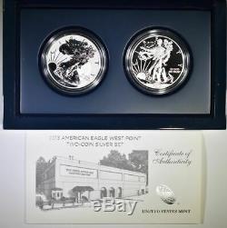 U. S. Mint 2013-W American Silver Eagle Two-Coin Silver Proof Set with Box & COA