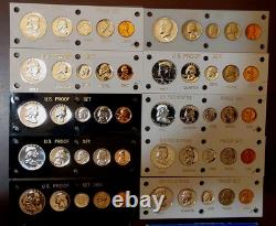 U. S Mint Proof Sets Lot Of 12 1955,56,57,58,59,60,62,63,64,65,81 Ty2, 79SD, 70SD