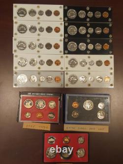 U. S Mint Proof Sets Lot Of 12 1955,56,57,58,59,60,62,63,64,65,81 Ty2, 79SD, 70SD