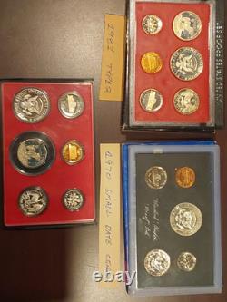 U. S Mint Proof Sets Lot Of 12 1955,56,57,58,59,60,62,63,64,65,81 Ty2, 79SD, 70SD