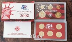 U. S. Mint Silver Proof Coin Sets 1998 Through 2017 &'92,'93,'95,'96 OGP COA