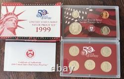 U. S. Mint Silver Proof Coin Sets 1998 Through 2017 &'92,'93,'95,'96 OGP COA