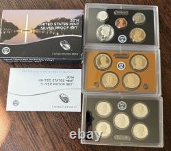 U. S. Mint Silver Proof Coin Sets 1998 Through 2017 &'92,'93,'95,'96 OGP COA