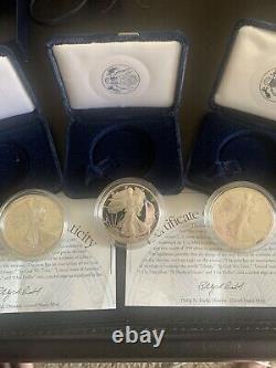 U. S. Mint silver proof coin, Silver eagles (3)