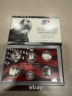 U. S. Quarters Silver Proof Sets 2007-2008