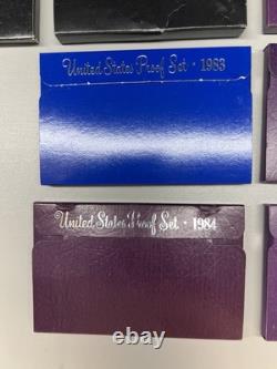 U. S. Silver Proof Lot Of 14 77,78,79,80,81,82,83,84,85,90,91,92,93,94