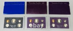 U. S. Silver Proof Lot Of 14 77,78,79,80,81,82,83,84,85,90,91,92,93,94
