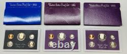 U. S. Silver Proof Lot Of 14 77,78,79,80,81,82,83,84,85,90,91,92,93,94