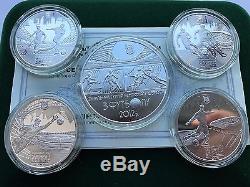 Ukraine, set 5 Coins EURO-2012, Football, soccer Proof, UNC Silver 2011 year