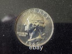 Ultra Nice 1960 Silver Proof Set In Black Holder Nice Toning