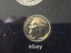 Ultra Nice 1960 Silver Proof Set In Black Holder Nice Toning
