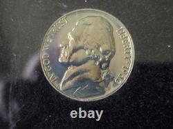 Ultra Nice 1960 Silver Proof Set In Black Holder Nice Toning