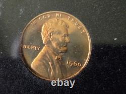 Ultra Nice 1960 Silver Proof Set In Black Holder Nice Toning