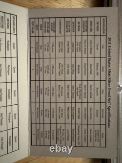 United States Mint 2011 Silver Proof Set with Certificate & Original Packaging