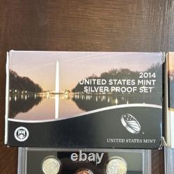 United States Mint 2014 Silver Proof Set & Proof Set with COA