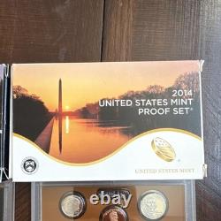 United States Mint 2014 Silver Proof Set & Proof Set with COA