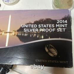 United States Mint 2014 Silver Proof Set Uncirculated Multiple Denominations