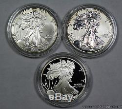 United States Mint American Eagle 20th Anniversary 3 Coin Silver Proof Set 6166